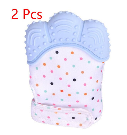 Baby teether baby anti-bite silicone molar gloves children&