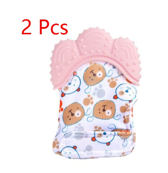 Baby teether baby anti-bite silicone molar gloves children&